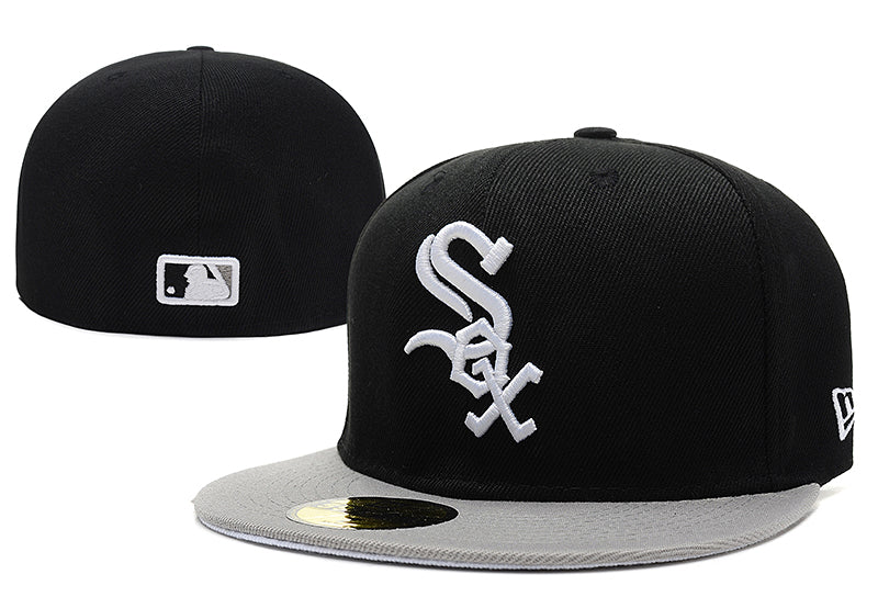 Chicago White Sox Fitted MLB Hat with Gray Brim ¨C Black
