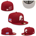 Philadelphia Phillies Fitted MLB Hat with Love & Hustle Detail and World Series Patch ¨C Maroon