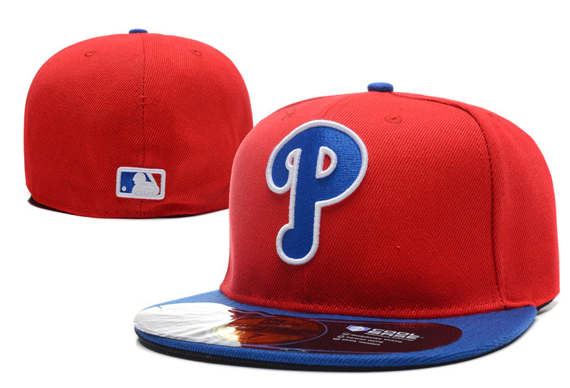 Philadelphia Phillies Red and Blue Fitted Hat ¨C Classic Team Logo