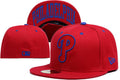 Philadelphia Phillies Red Fitted Hat with Blue Logo and ¡°Philadelphia¡± Underbrim
