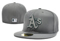Oakland Athletics Fitted Cap ¨C Grey with Embroidered Logo