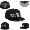 New York Yankees 27-Time World Series Champions Fitted Cap ¨C Navy with Embroidered Details