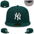 New York Yankees Fitted Cap ¨C Classic Forest Green with White Logo
