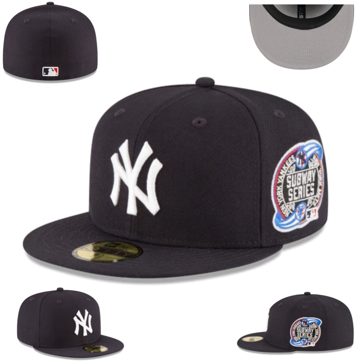 New York Yankees Subway Series Fitted Cap ¨C Black with Commemorative Patch