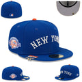 New York Yankees 100th Anniversary Fitted Cap ¨C Royal Blue with Commemorative Patch