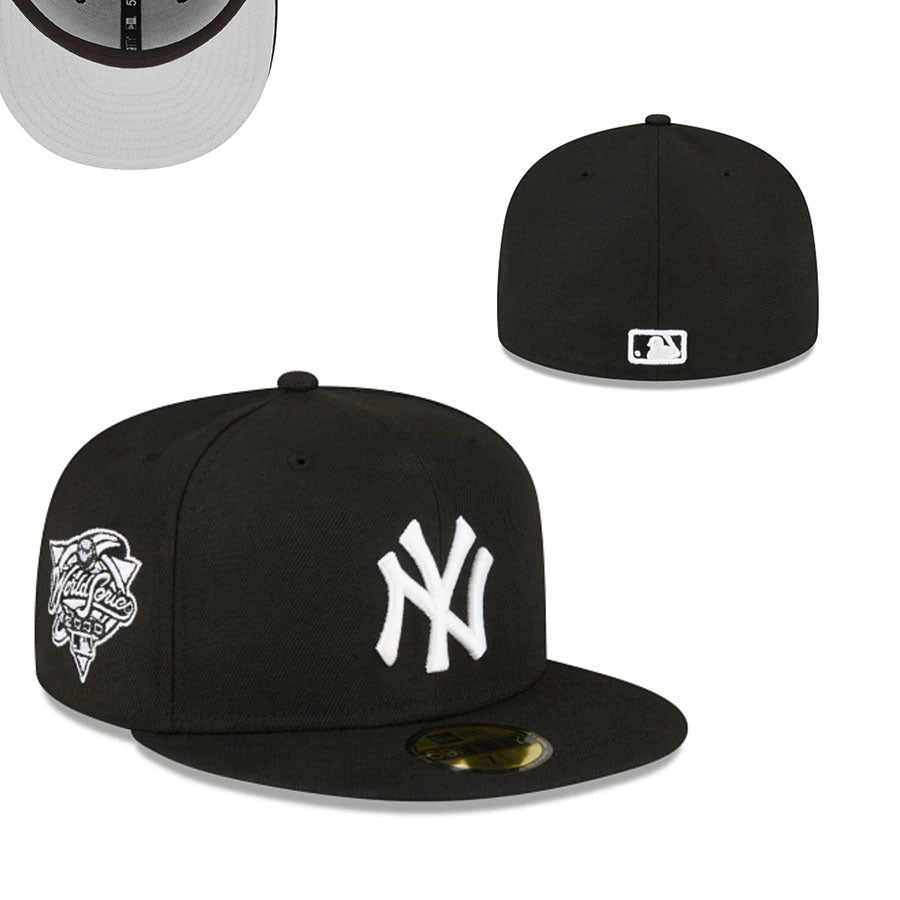 New York Yankees 59FIFTY Fitted Hat with World Series Patch ¨C Black