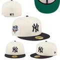 New York Yankees 59FIFTY Fitted Hat with World Series Patch ¨C Cream and Black