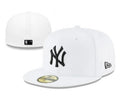 New York Yankees 59FIFTY Fitted Hat with Black Logo ¨C White