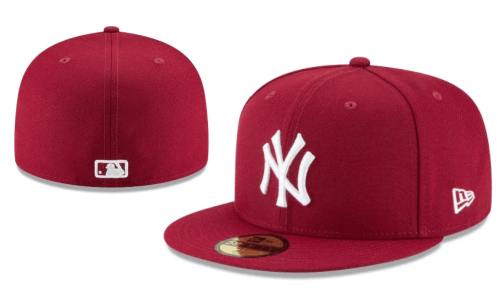 New York Yankees 59FIFTY Fitted Hat with White Logo ¨C Maroon