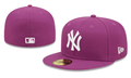 New York Yankees 59FIFTY Fitted Hat with White Logo ¨C Purple