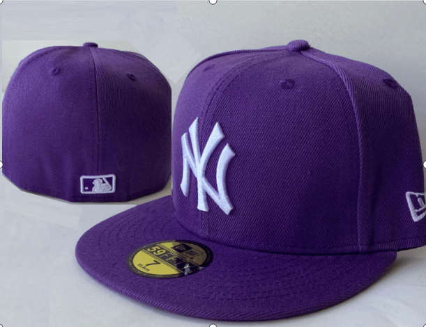 New York Yankees 59FIFTY Fitted Hat with White Logo ¨C Deep Purple