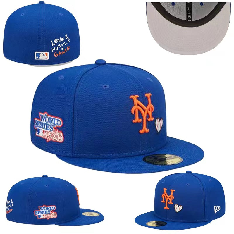 New York Mets 59FIFTY Fitted Hat with 1986 World Series Patch ¨C Blue