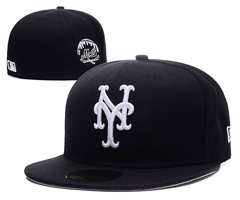 New York Mets Black and White 59FIFTY Fitted Cap ¨C Classic Contrast