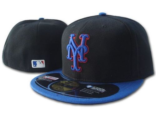 New York Mets Black and Blue 59FIFTY Fitted Cap ¨C Bold Team Spirit