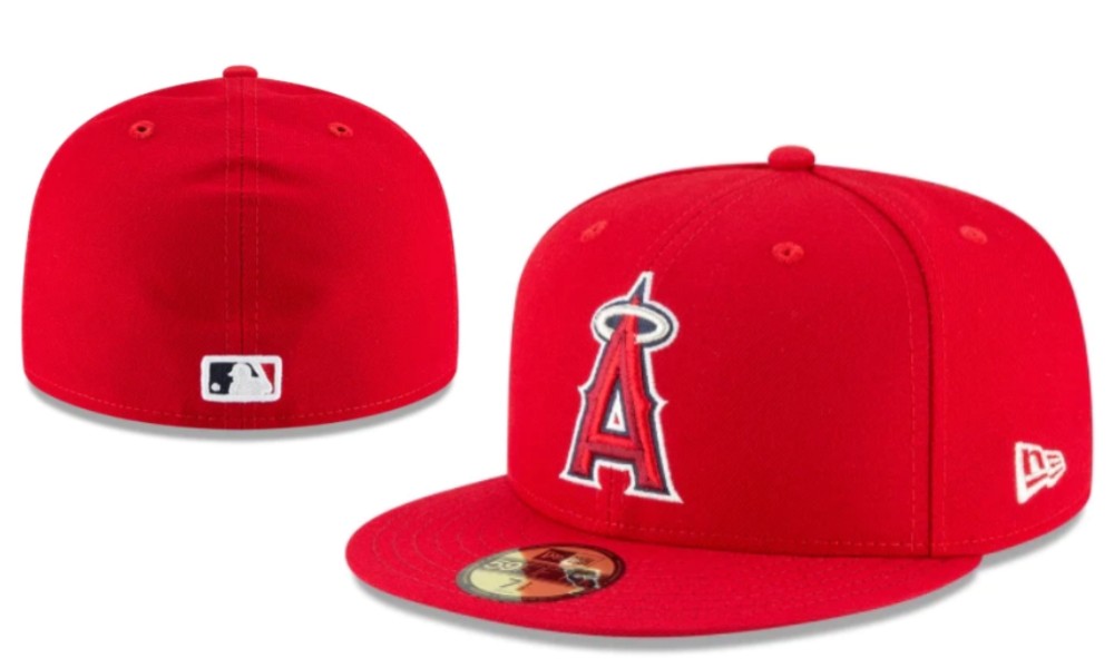 Los Angeles Angels Official Red Fitted Cap ¨C Authentic MLB Hat with Embroidered Logo