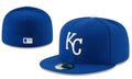 Kansas City Royals Royal Blue Fitted Cap ¨C Authentic MLB Hat with Embroidered
