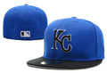 Kansas City Royals Blue and Black Fitted Cap ¨C Embroidered Team Logo