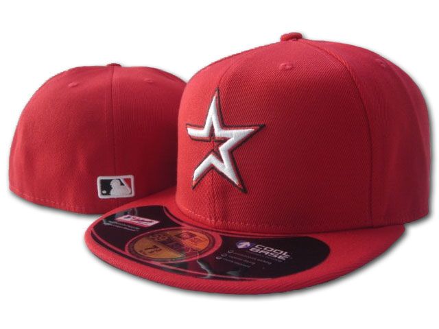 Houston Astros Red Fitted Cap with Silver Star Embroidery ¨C Premium MLB Baseball Hat