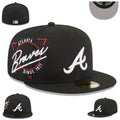Atlanta Braves Fitted Hat ¨C Black with Team Logo and ¡®Since 1871¡¯ Embroidery
