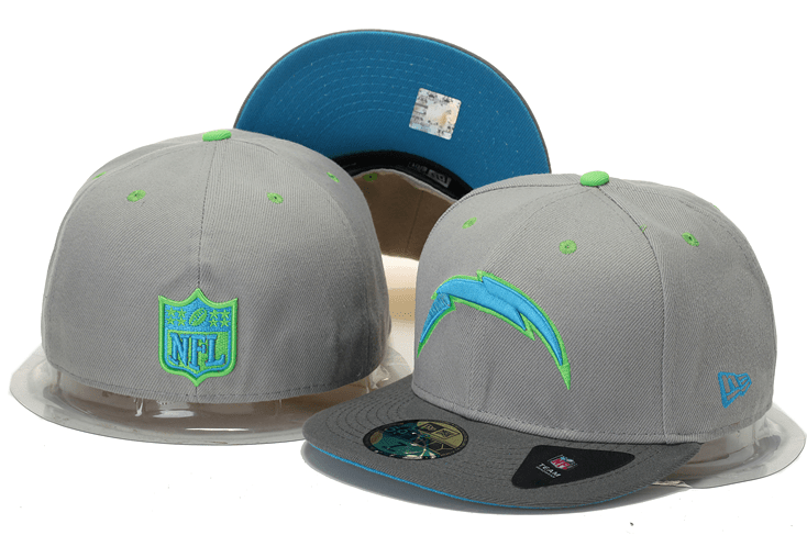 NFL Los Angeles Chargers Gray & Neon Green Fitted Hat ¨C Premium Design