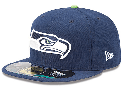 Seattle Seahawks NFL Fitted Hat with Iconic Logo ¨C Navy Blue