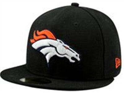 Denver Broncos NFL Fitted Hat with Team Logo ¨C Sleek Black