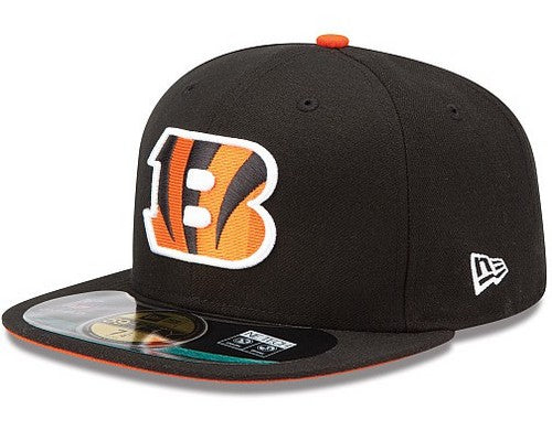 Cincinnati Bengals Snapback Hat with Embroidered Team Logo ¨C Black and Orange