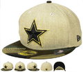 Dallas Cowboys Star Logo Fitted Hat with Camouflage Brim ¨C Khaki and Camo