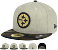 Pittsburgh Steelers Fitted Hat with Gold Logo and Camouflage Brim ¨C Khaki and Camo