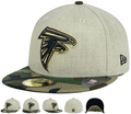 Atlanta Falcons Fitted Hat with Gold Logo and Camouflage Brim ¨C Khaki and Camo