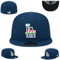 Los Angeles Dodgers Fitted Hat with Rainbow Logo ¨C Navy Blue