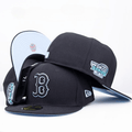 Boston Red Sox World Series Fitted Hat with Light Blue Accents ¨C Black