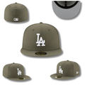Los Angeles Dodgers Fitted Hat with Classic White Logo ¨C Olive Green