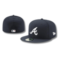 Atlanta Braves Authentic On-Field Fitted Hat with White Logo ¨C Navy Blue