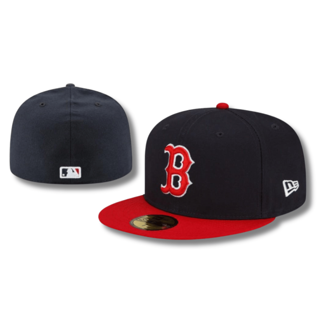 Boston Red Sox Authentic On-Field Fitted Hat with Red Visor ¨C Navy Blue and Red