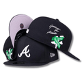 Atlanta Braves Fitted Hat with Peachtree Street Patch and ¡°Greetings from Atlanta¡± Design ¨C Black