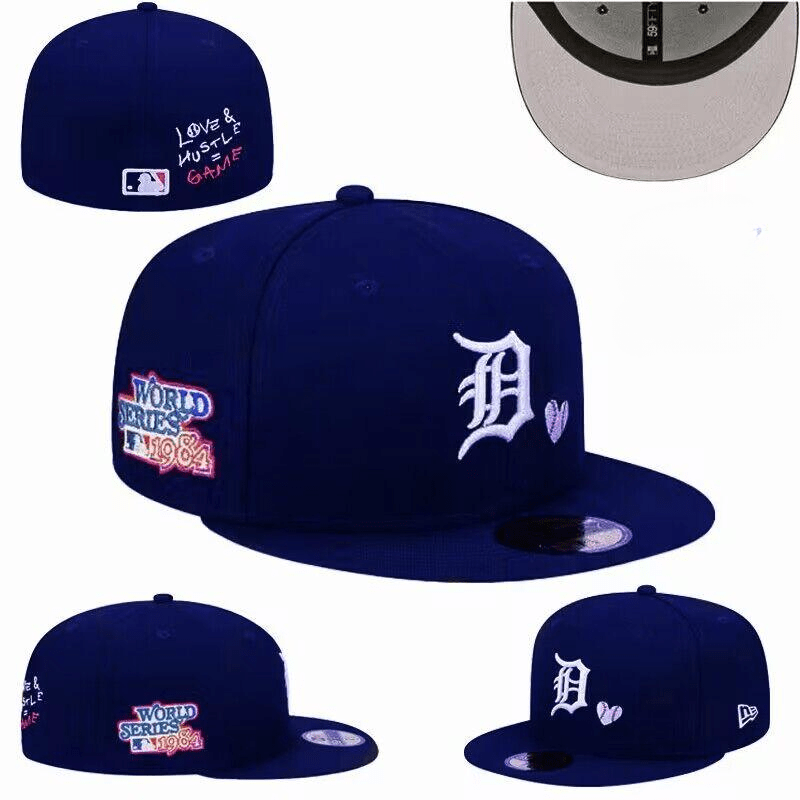 Detroit Tigers World Series 1984 Fitted Hat with Heart Accent ¨C Navy Blue