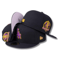 Los Angeles Dodgers Fitted Hat with 60th Anniversary Patch and Purple-Gold Accents ¨C Black