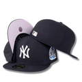 New York Yankees Subway Series Fitted Hat with Lavender Undervisor ¨C Navy Blue