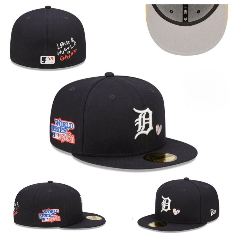 Detroit Tigers World Series 1964 Fitted Hat ¨C Black with Heart Detail