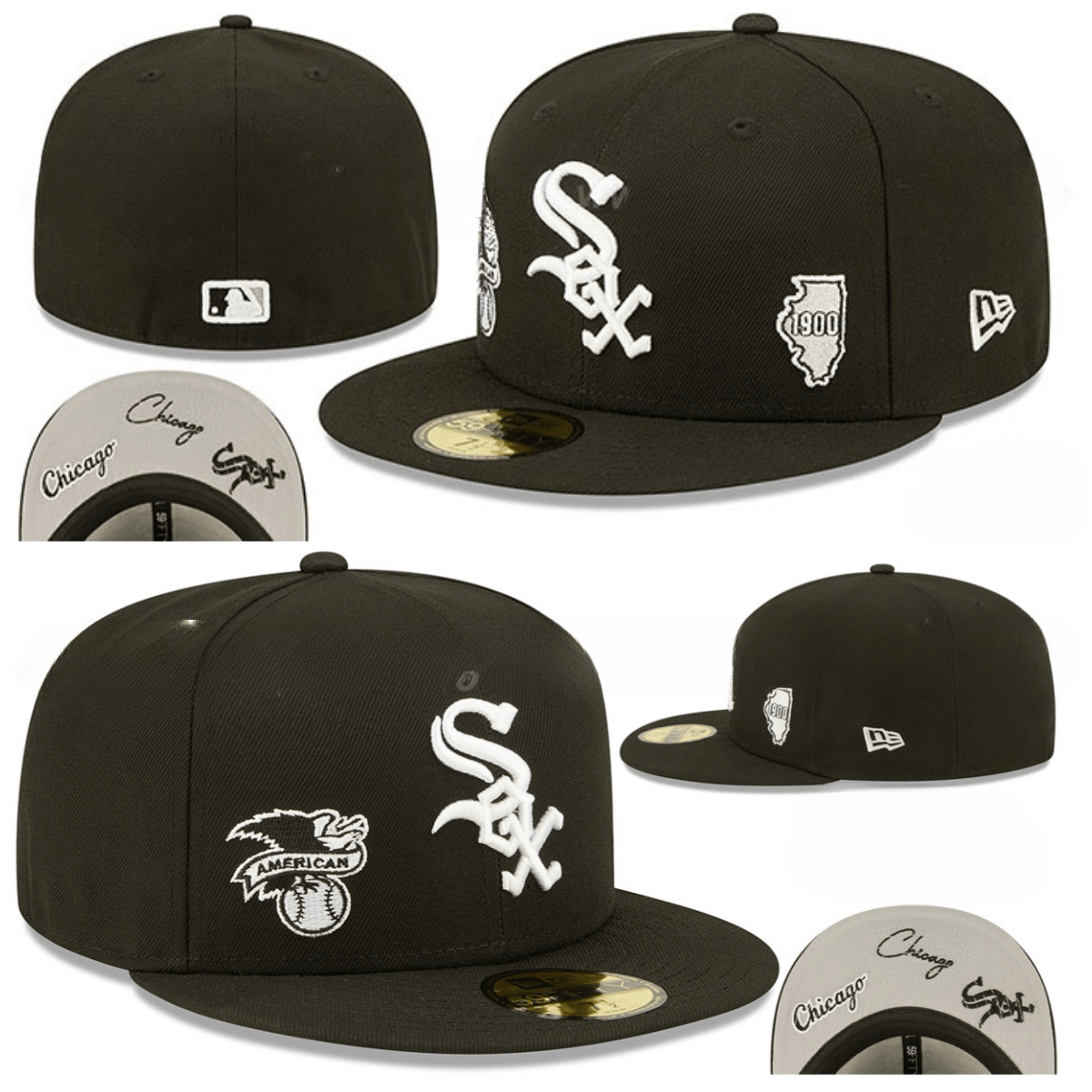 Chicago White Sox 1900 Commemorative Fitted Hat ¨C Black