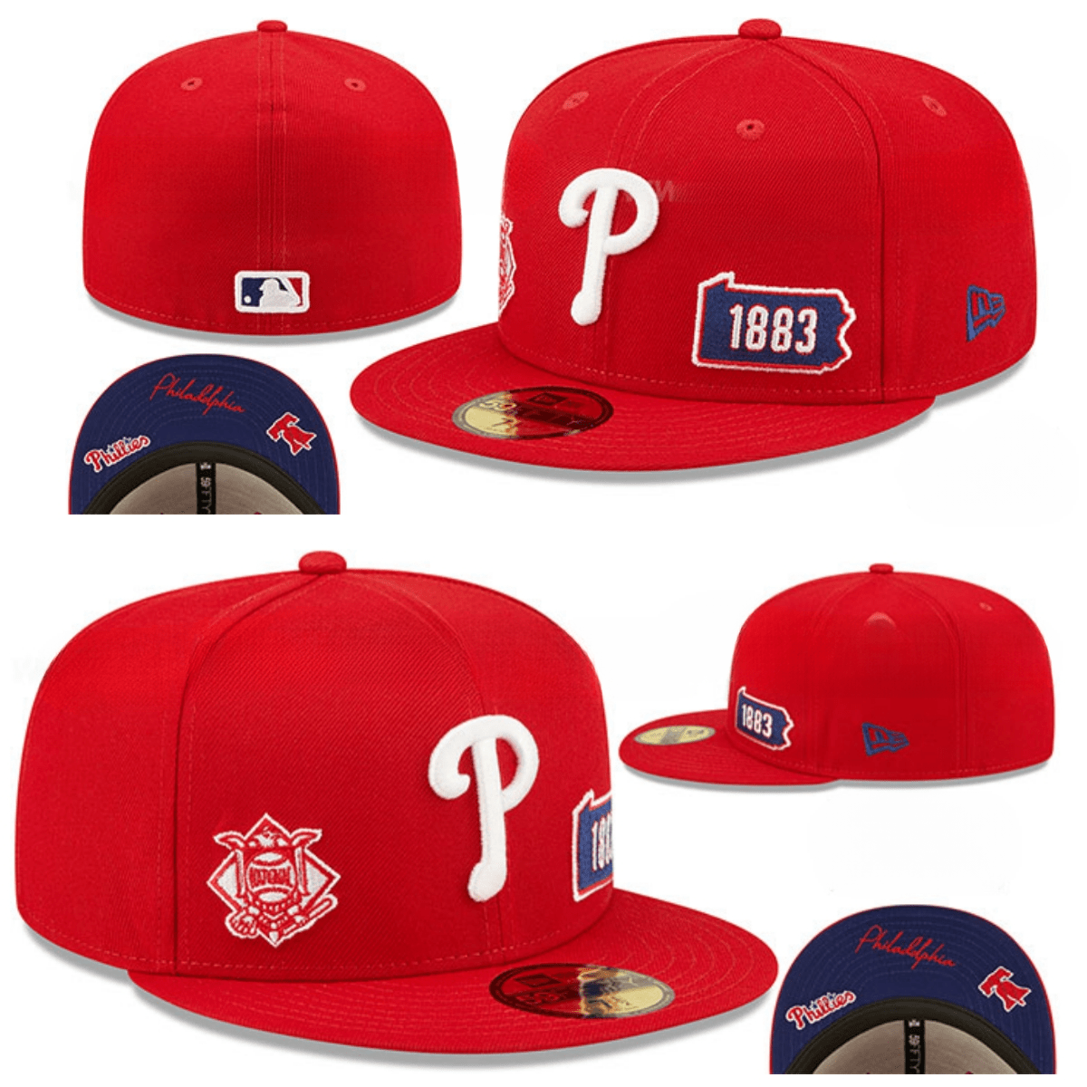 Philadelphia Phillies 1883 Commemorative Fitted Hat ¨C Red