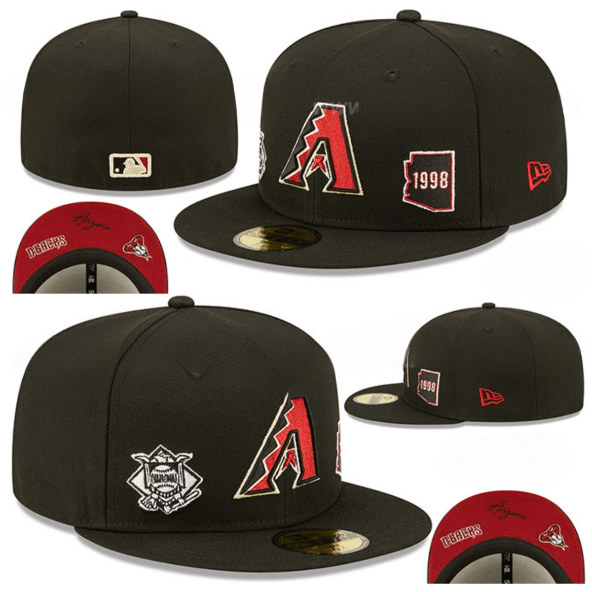 Arizona Diamondbacks 1998 Commemorative Fitted Hat ¨C Black