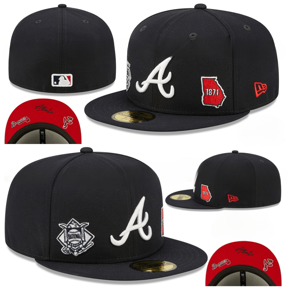 Atlanta Braves 1871 Heritage Fitted Hat ¨C Navy