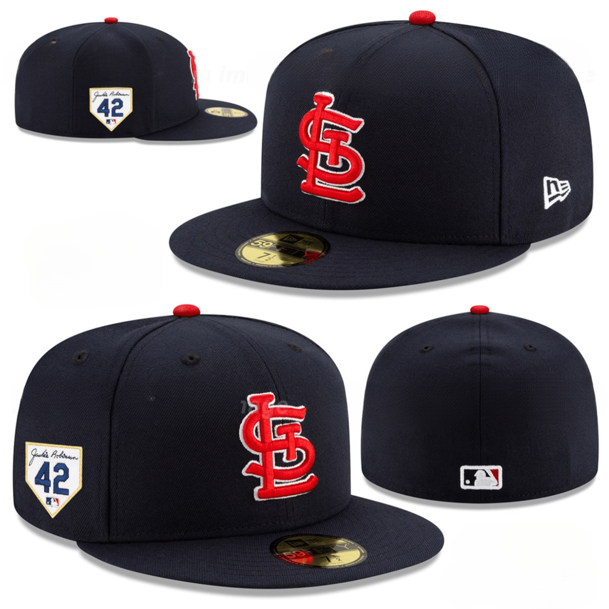 St. Louis Cardinals Jackie Robinson Day Fitted Hat ¨C Navy