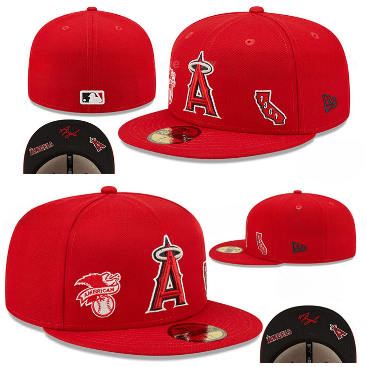 Los Angeles Angels California Heritage Fitted Hat ¨C Red