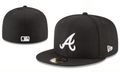 Atlanta Braves Black Fitted Hat ¨C Classic Embroidered Logo Design