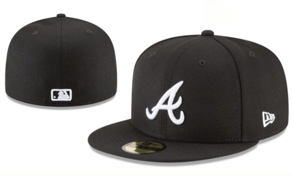 Atlanta Braves Black Fitted Hat ¨C Classic Embroidered Logo Design