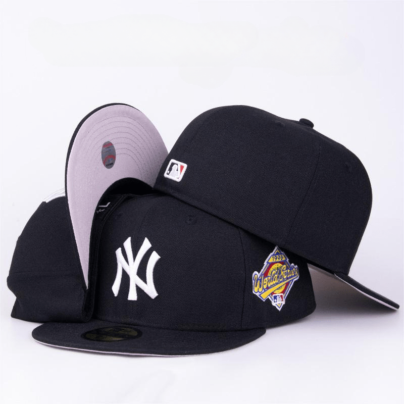 New York Yankees 1996 World Series Black Fitted Hat ¨C Commemorative Edition