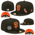 San Francisco Giants 1958 California Patch Black Fitted Hat ¨C MLB Commemorative Edition
